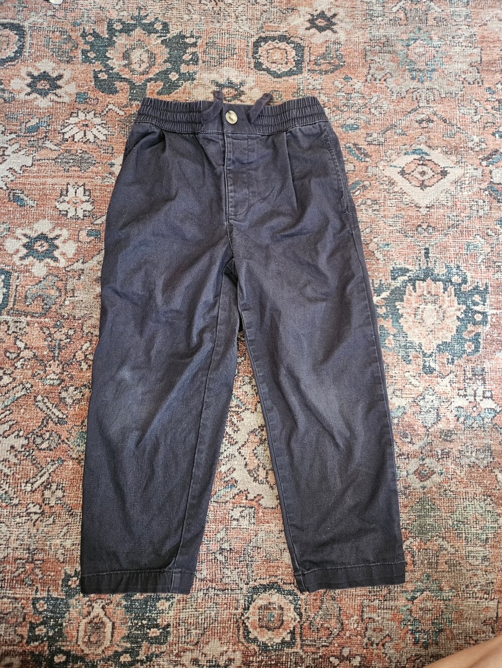 Zara Navy Straight Leg Pants